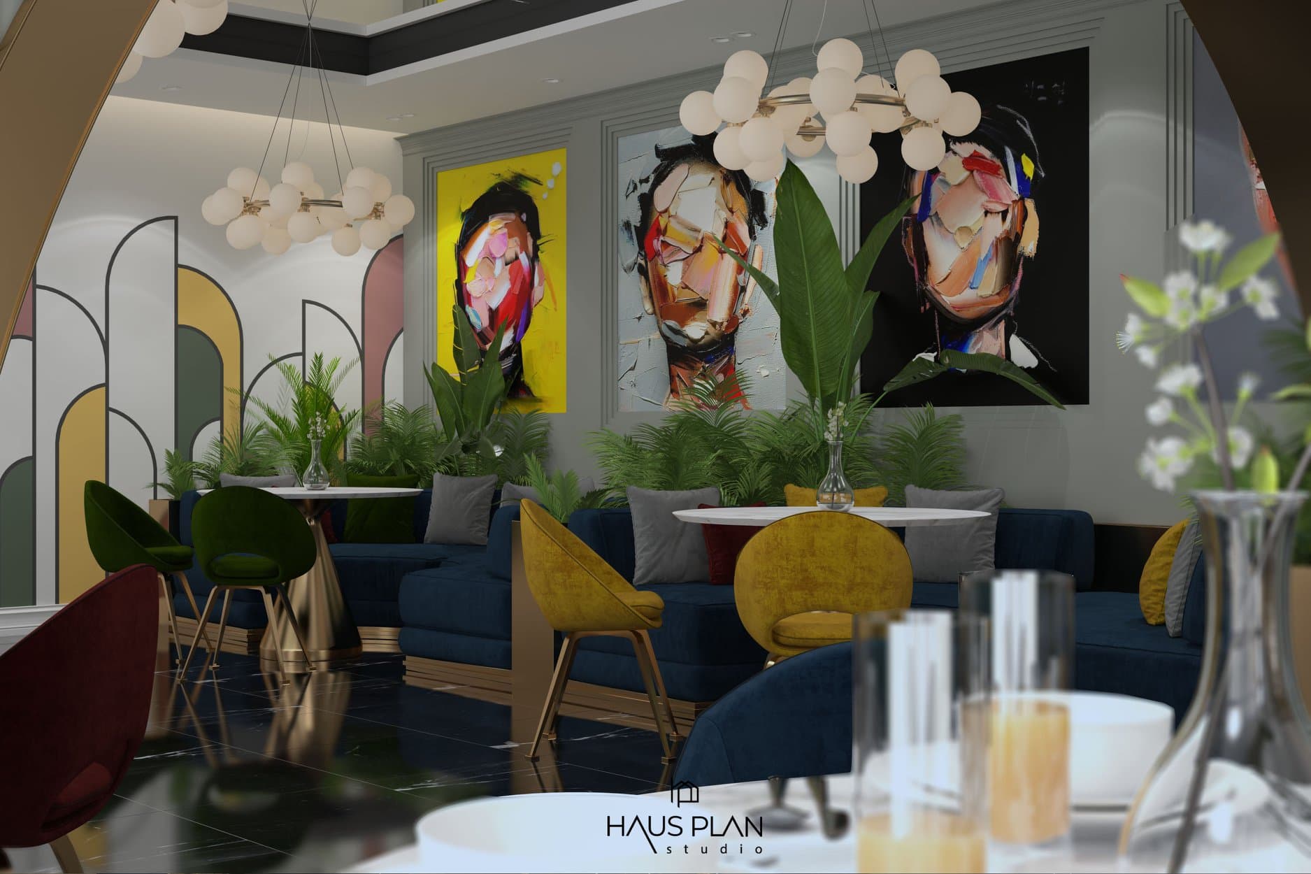 Mongolian family enjoying time near a modern home